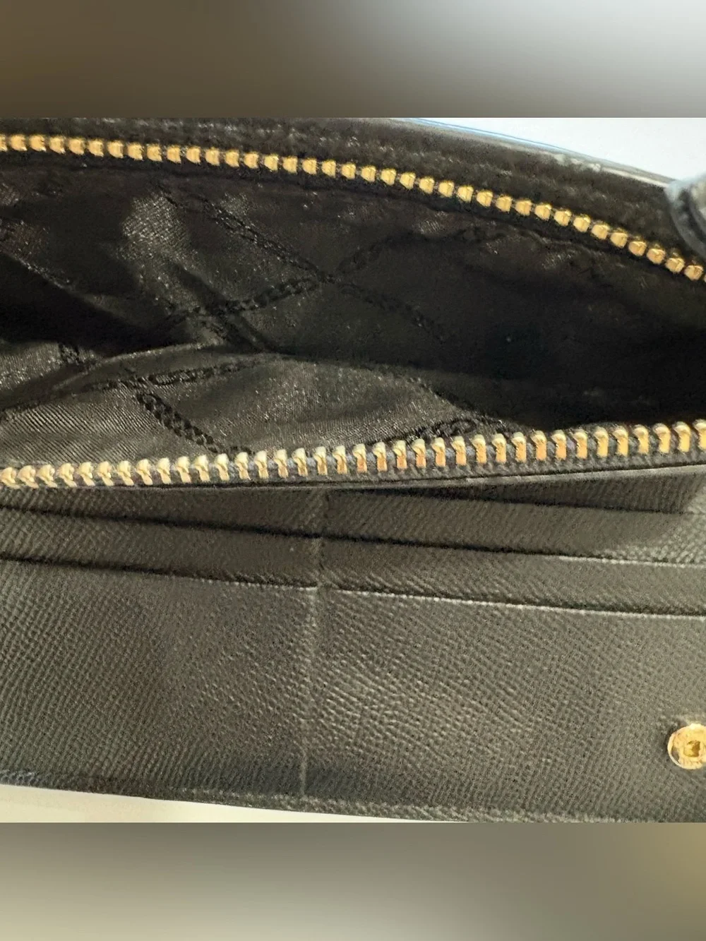 MICHAEL KORS Black Wallet with Gold Stud Accents